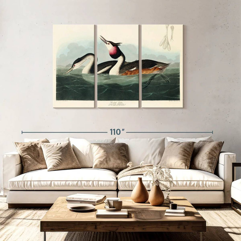 Brampt Crested Grebe, 48" H x 74" W