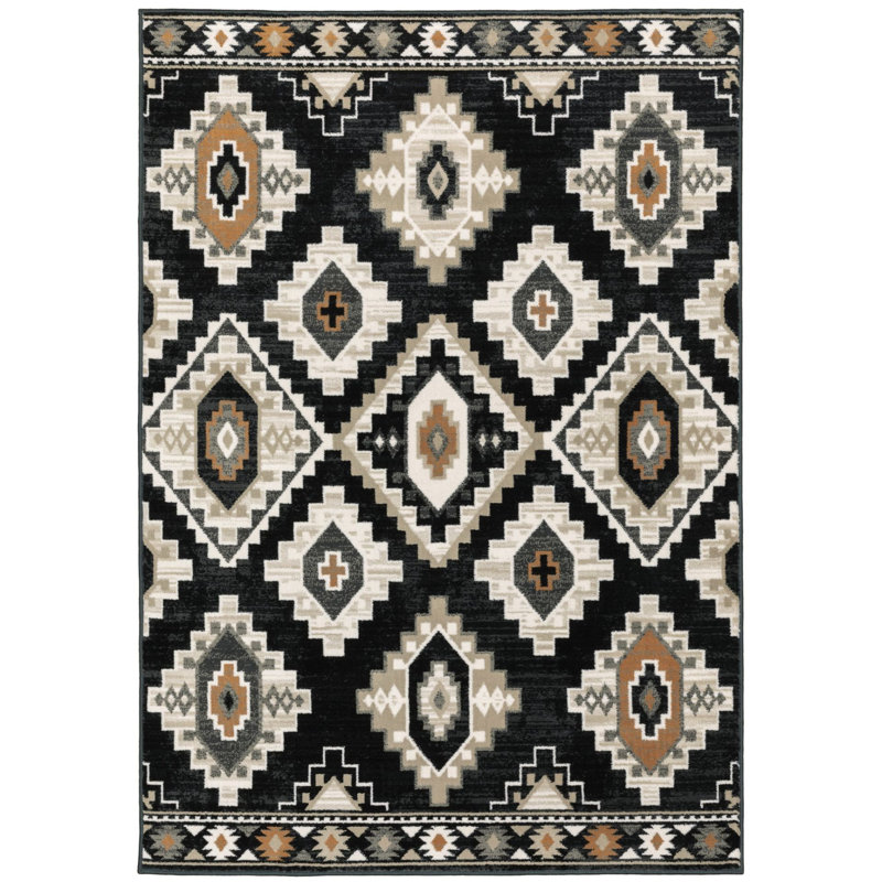 Tapis intérieur / extérieur Iyoley, Rectangle 5 pi 1 po x 7 pi 7 po