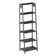 Arjet 5-Tier Ladder Bookshelf - Freestanding Wooden Bookcase Frame with Leaning Look - Shelves