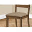 Ensemble de 2 chaises de salle à manger de style transitionnel rembourrées en tissu beige neutre avec pieds en bois de noyer