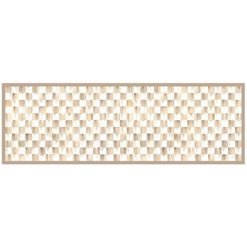 Mocha Check Floor Mat, 36" W x 60" L