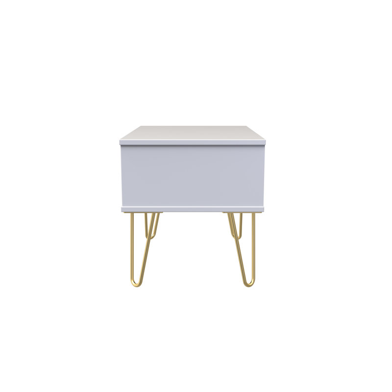 Allem 58cm W Manufactured Wood Bedside Table, Kobe Pink/White