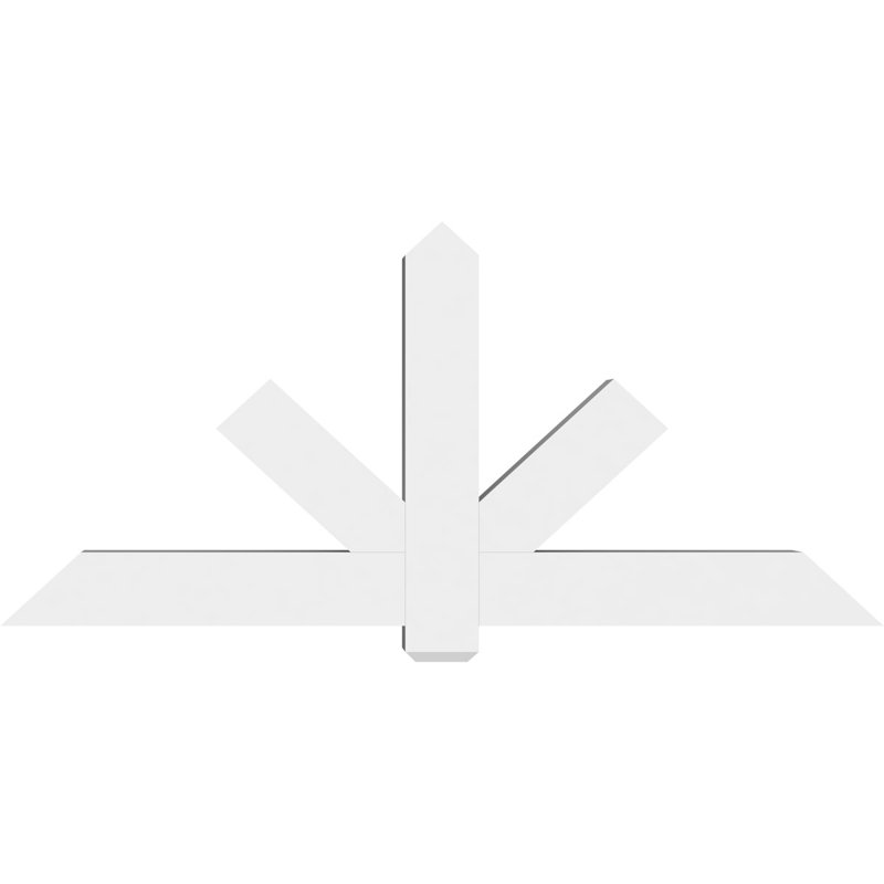 Support de pignon en PVC de qualité architecturale Kennewick, H 33 po x l 72 po (pas 11/12), P 6 po x F 6 po