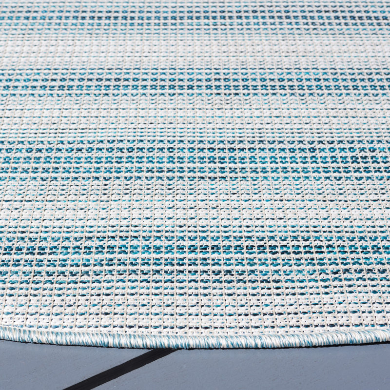 Tapis d'intérieur / extérieur performant Jenna-Louise, Rond 6 pi 5 po