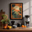 Sunset Silhouette Tropical - Framed Print-1184677326-1184677327