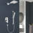 1-Spray 12.5 In. Wall Mount Dual Fixed And Handheld Shower Head 2.5 GPM With Slide Bar In Chrome
