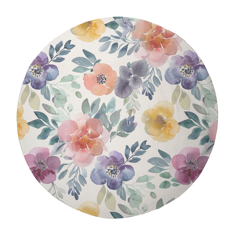 Tapis tressé Garden Waves, Rond 5 pi