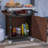 Outdoor Grill Cart With Stainless Steel Tabletop, Waterproof Storage, Wheels, Spice Rack, Hooks, And Shelves – Movable Bbq Prep Table And Rolling Patio Kitchen Island Bar Cart