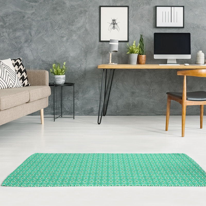 Tapis de zone verte arrow diamants, Rectangle 5 pi x 7 pi