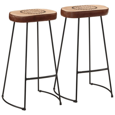 Amylyn Upholstered Counter Stool with Metal Frame