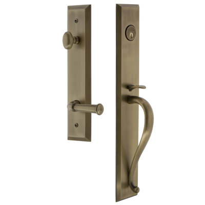 Fifth Avenue One-Piece Complete Inactive Dummy Handleset with S Grip and Georgetown Lever