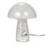 Lampe de table ronde en verre soufflé en forme de champignon avec interrupteur en ligne