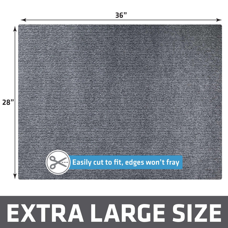 Grand tapis pour piéger la litière Dawna (conception striée), piège la litière et le désordre de la boîte, pattes douces pour chat, absorbant, imperméable, résistant à l'urine, lavable à la machine (28 po x 36 po) (fabrication américaine)