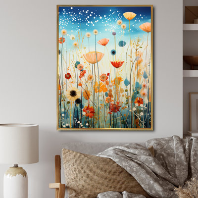 Plants Field Pointillism Dot II - impressions murales florales