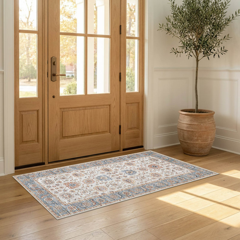  Dalileh Dream Mink Printed Chenille Rugs, Neutral/Multi, 3' x 5'