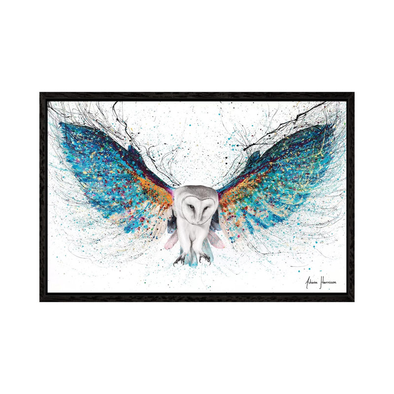 Opulent Night Owl by Ashvin Harrison - Wrapped Canvas Print, 101.6 cm H x 66.04 cm W, Black Framed