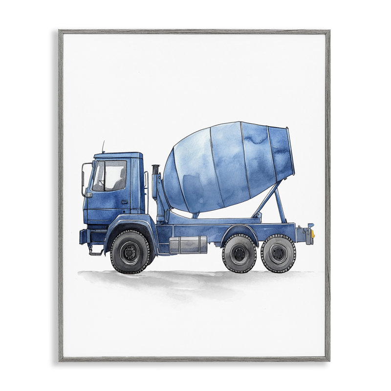 Giclée encadrée en ciment, H 14 po x l 11 po, Estampe numérique Farmhouse