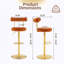 Chaise de bar rembourrée pivotante réglable-145691
