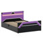 Gaming Platform Bed with LED Headboard, Side-Lift Hydraulic Storage, Futuristic Cyberpunk Design-660932