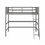 Lit mezzanine en bois massif avec échelle