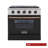 Custom Pro-Style 30 in. 4.2 cu. ft. 4-Burner Freestanding Gas Range with Convection Oven-73306194-73306197