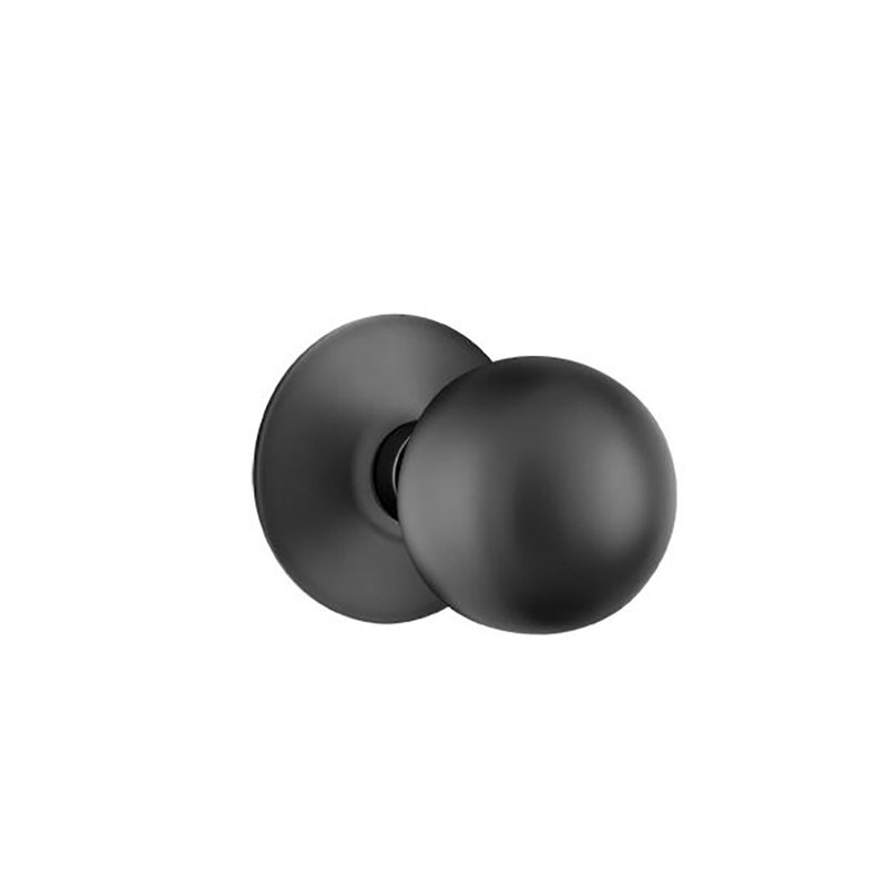 Passage Orb Knob with Modern Rose, Flat Black