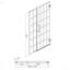 Porte de douche l 40 "x H 72" Porte de douche pivotante sans cadre avec motif en verre, entrée ouverte