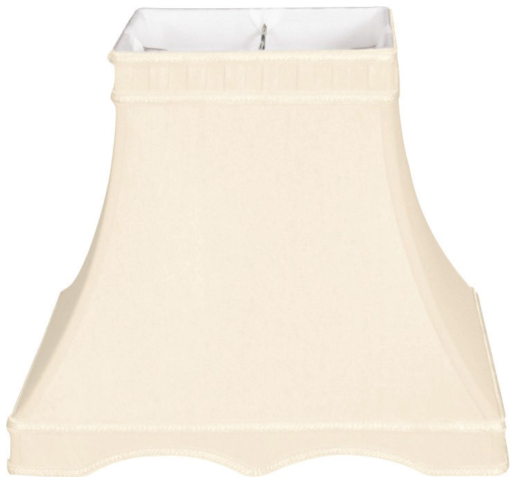 Silk Bell Lamp Shade, Eggshell, 10.5" H x 10" W x 10" D