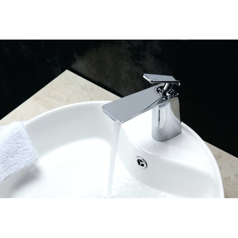 Robinet pour salle de bain à poignée simple Aqua Adatto, Chrome