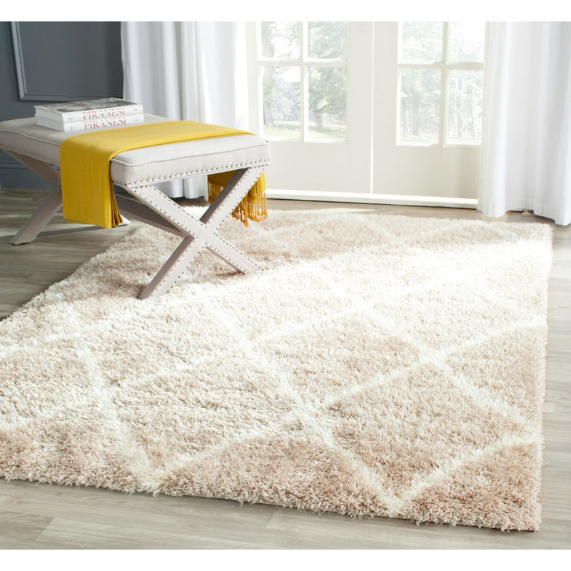 Amhold Shag Performance Geometric Rug, Rectangle 10' x 14'