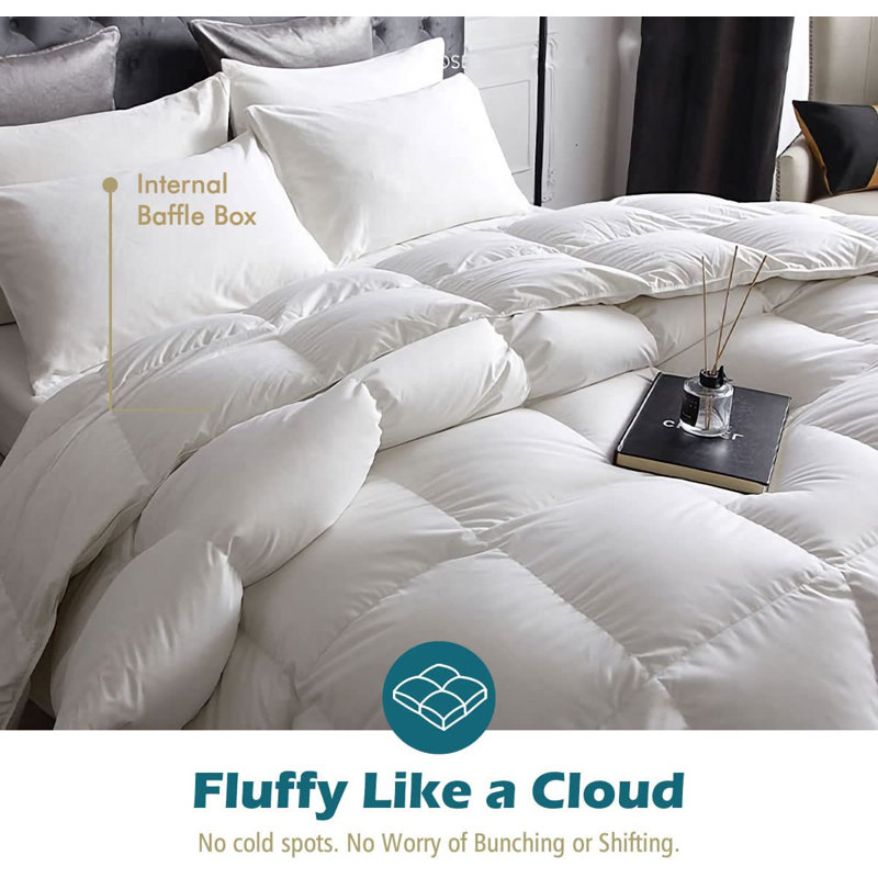  All Season Feather Down Comforter/ Duvet Insert, California King Down Comforter