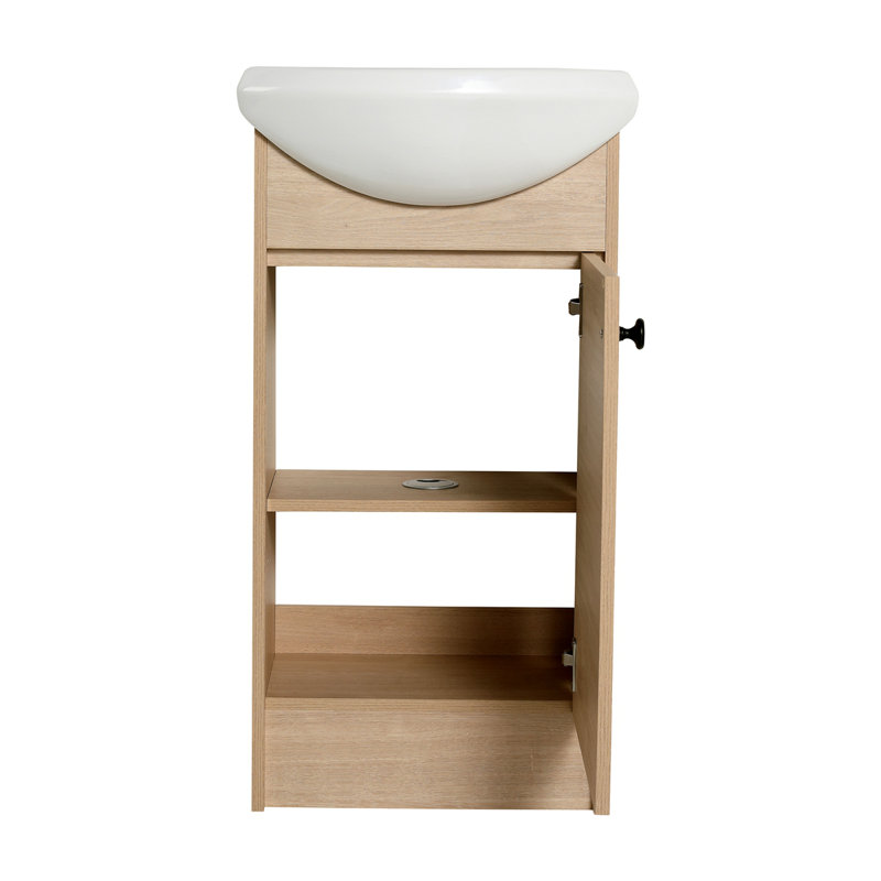 Petit meuble-lavabo autoportant de 18 pouces avec meuble-lavabo et lavabo