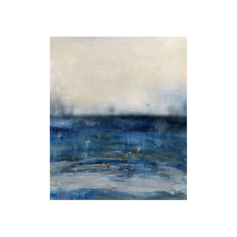 Blue Vacation Painting by Samuel Kane, Glass Coat, 56" H x 47" W