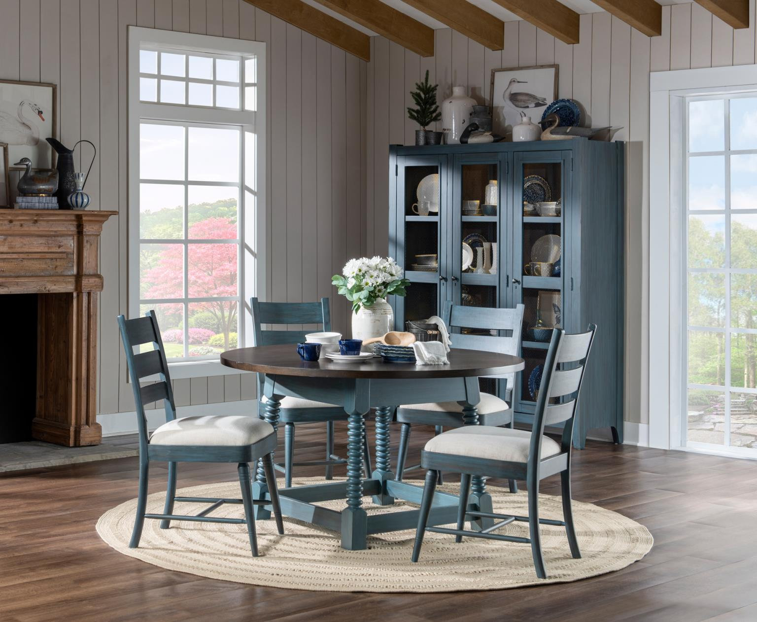 Dining Cabinet, Brown/Blue