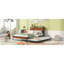 Structure de lit plateforme pleine grandeur en métal avec lit gigogne, ports USB et support à lattes, sans sommier noir