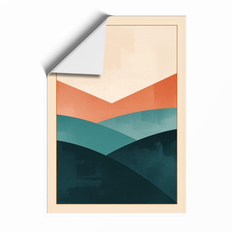 Layered Horizons Minimalist - Framed Print, A2 - 59.4 x 42.0 cm, Unframed