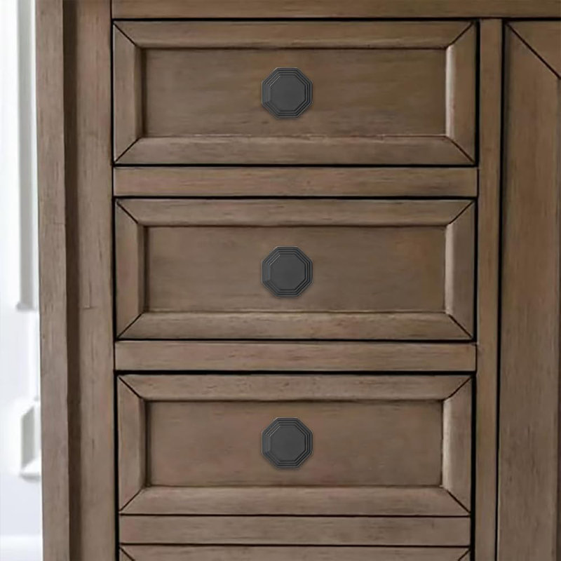 Paquet de 2 poignées d'armoire noir mat, poignées de quincaillerie en alliage de zinc massif rétro pour tiroirs, commodes et armoires, résistant à la rouille