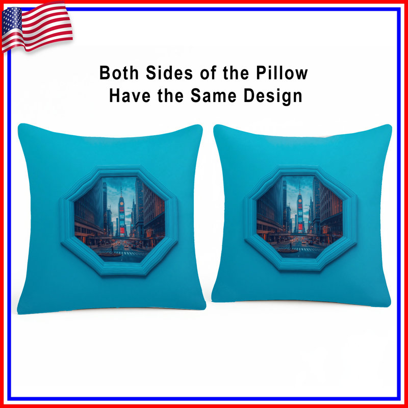 Coussins décoratifs New York Cityscape, 16 x 16 pouces