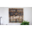 Horloge murale carré en panneau de bois de style campagnard Weston-1027976093
