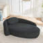 Canapé-lit simple ovale moderne avec dossier intégré, accoudoir latéral et coussin pour la chambre à coucher-129944260