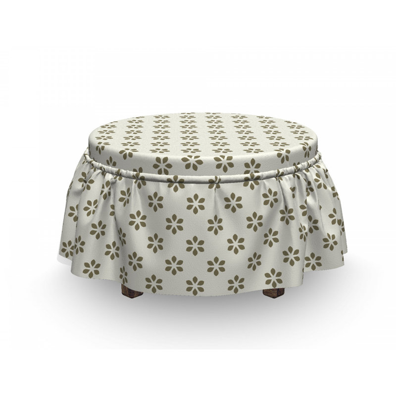 Housse pour repose-pieds abstract fleur