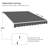 Yaheetech Fabric Beige Cover Retractable Patio Awning-94592230-66002067