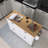 54.3" Solid Wood Countertop Kitchen Cart With Spice Rack & Towel Rack-721216831