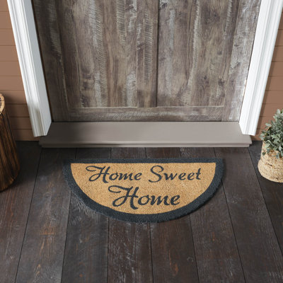 Timeless Classics Home Sweet Home Coir Rug Half Circle 16.5x33