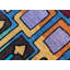 Keys Fiesta Wool Southwestern Area Rug in Blue/Purple/Yellow/Black-46709344