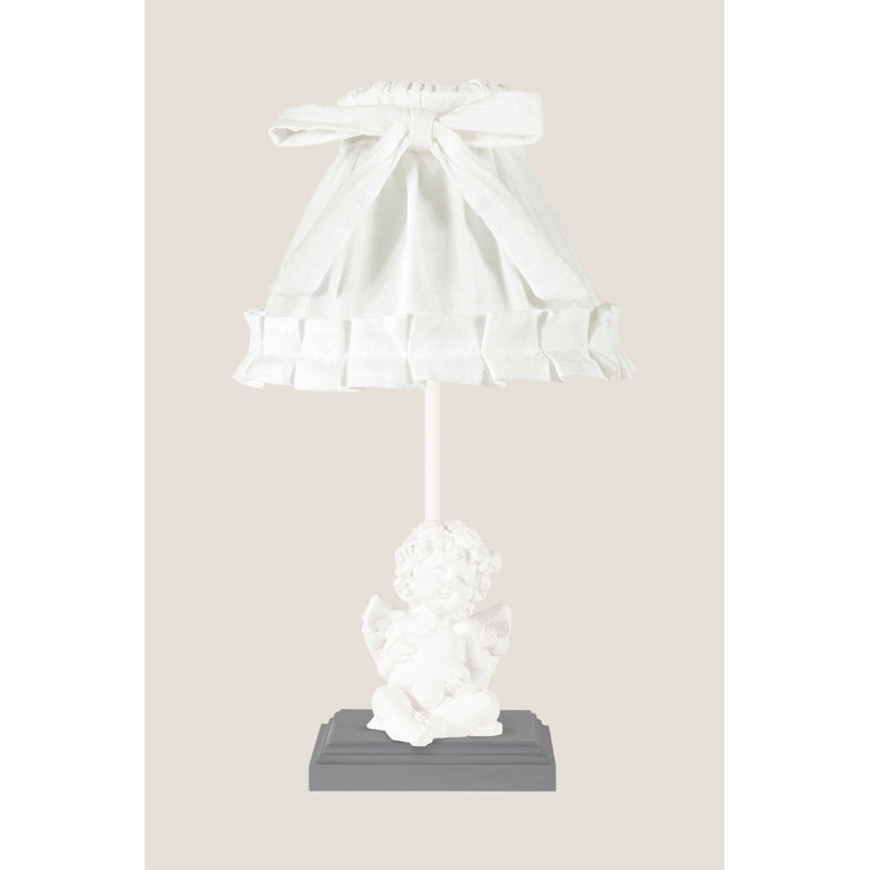 Lampe de table 16,5 po, Blanc, gris