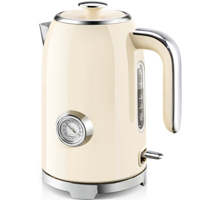 Electric Kettle - 57oz Hot Tea Kettle Water Boiler with Thermometer, 1500W Fast Heating Tea Pot