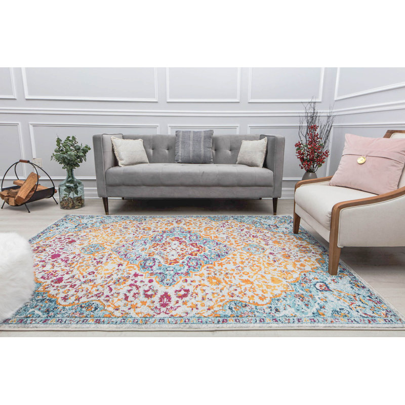 Tapis intérieur rétro Hailey, Rectangle 8 pi x 10 pi