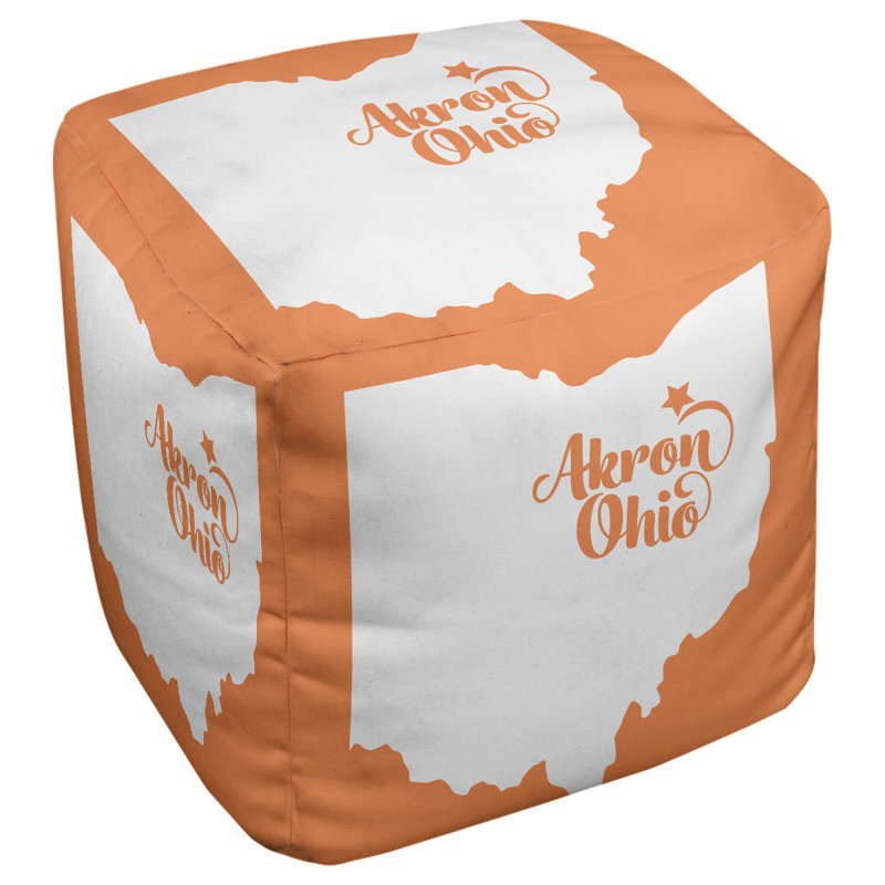 Repose-pieds à cubes ohio akron, Orange