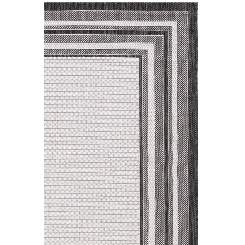Tapis tissé à la machine Chapa, Ivory/Black, Rectangle 6' x 8'